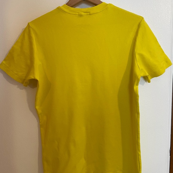 JOSEPH Women’s Yellow Short Sleeve Cotton Ribbed Crew Neck Tee - Picture 3 of 10